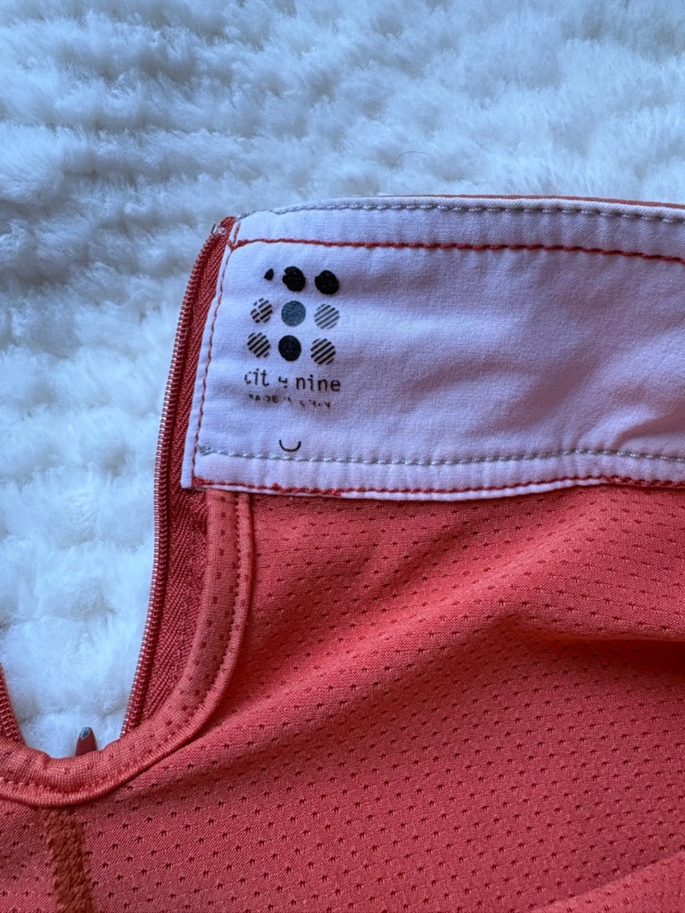Title Nine Trail Mix Coral Athletic Skort with Zip Closure - Picture 9 of 10